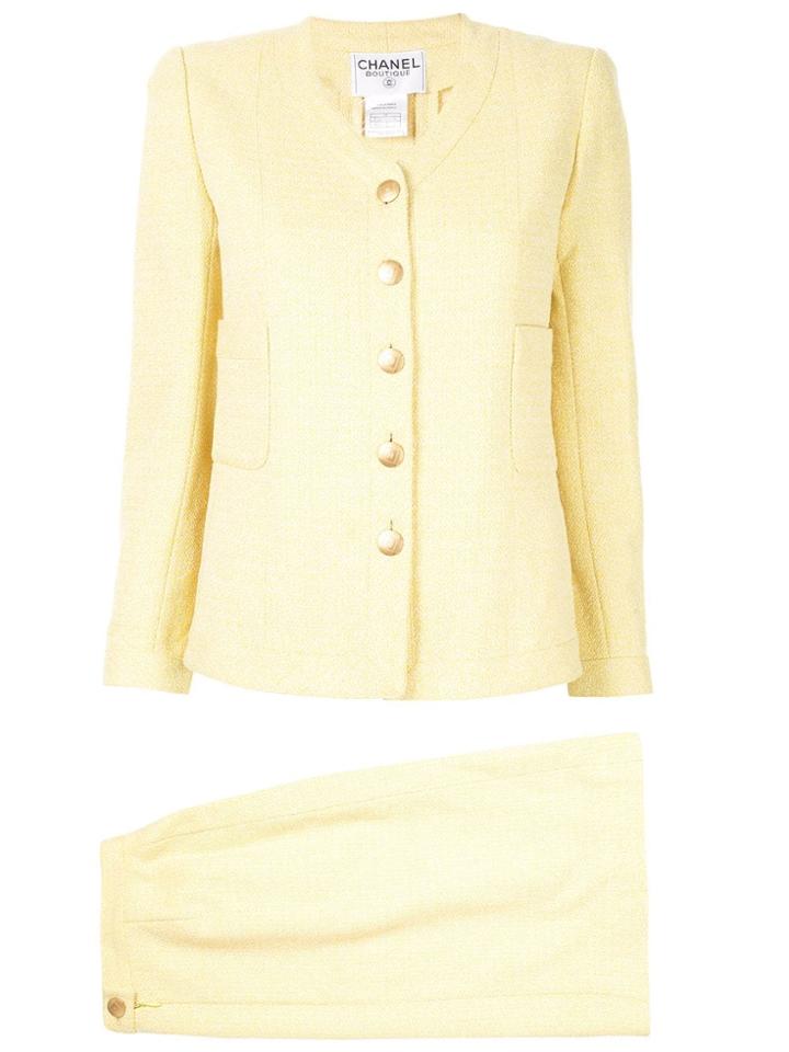 Chanel Pre-owned 1998's Setup Suit Jacket Skirt - Yellow