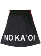 No Ka' Oi A-line Logo Track Skirt - Blue