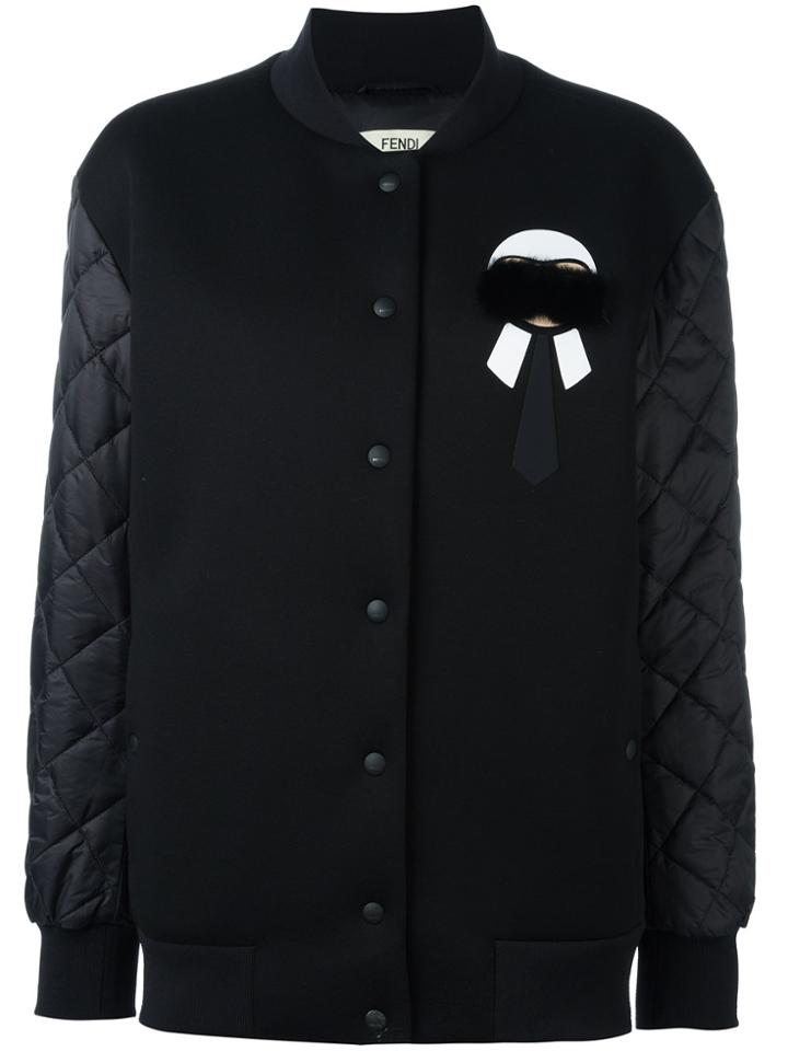 Fendi Quilted Sleeve Jacket - Black