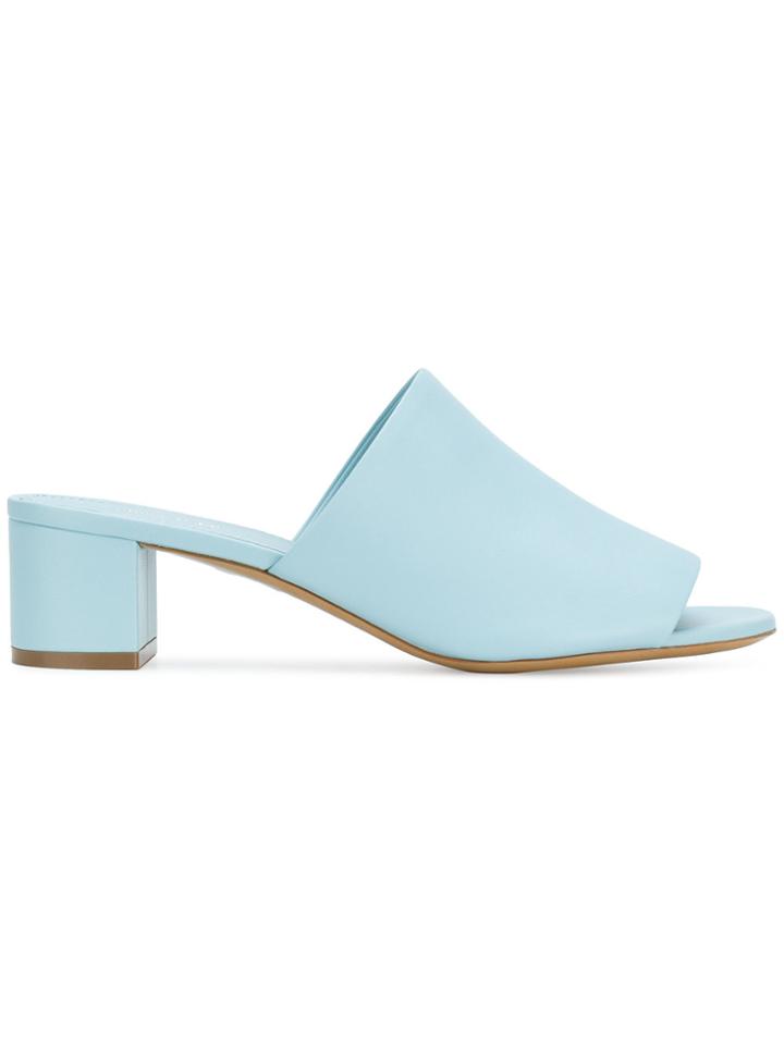Mansur Gavriel Low Block Heel Sandals - Blue