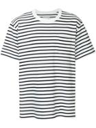 Sacai Striped Short Sleeve T-shirt - White