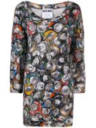 Moschino Pre-owned 1990's Can Print Mini Dress - Grey