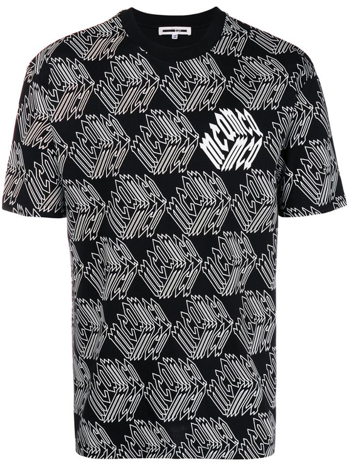 Mcq Alexander Mcqueen Monogram Print T-shirt - Black