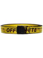 Off-white Construction Embroidered Logo Belt - Yellow