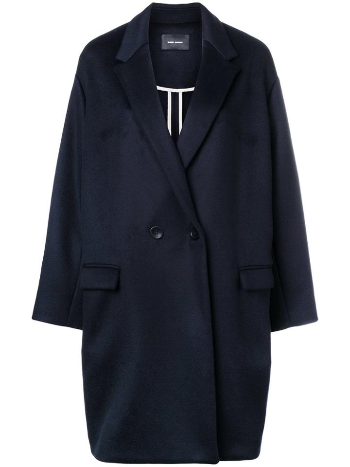 Isabel Marant Filipo Oversized Overcoat - Blue