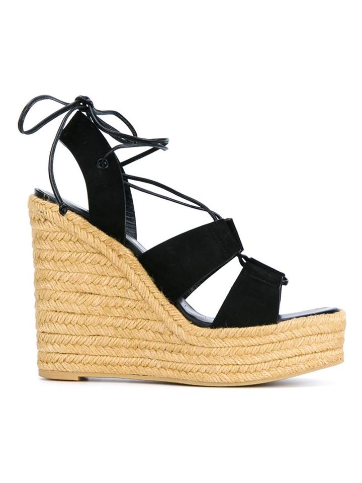 Saint Laurent Wedge Espadrilles Sandals