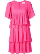 Sonia Rykiel Layered Rara Dress, Women's, Size: 38, Pink/purple, Cotton