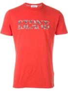 Stone Island Logo Print T-shirt, Men's, Size: Xl, Red, Cotton