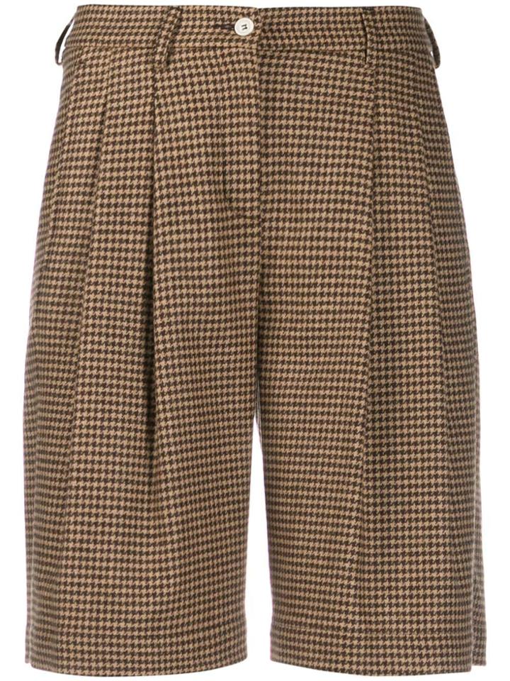 Jejia Checked Bermuda Shorts - Brown