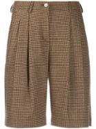 Jejia Checked Bermuda Shorts - Brown