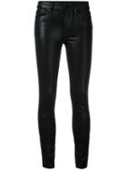 Paige - 'hoxton' Coated Cropped Jeans - Women - Cotton/polyester/spandex/elastane/rayon - 28, Black, Cotton/polyester/spandex/elastane/rayon