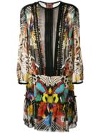 Roberto Cavalli Butterfly Print Dress - Multicolour