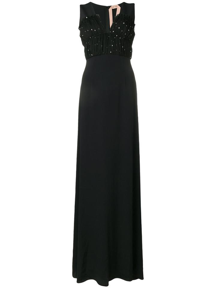 No21 Ruched-bodice Dress - Black