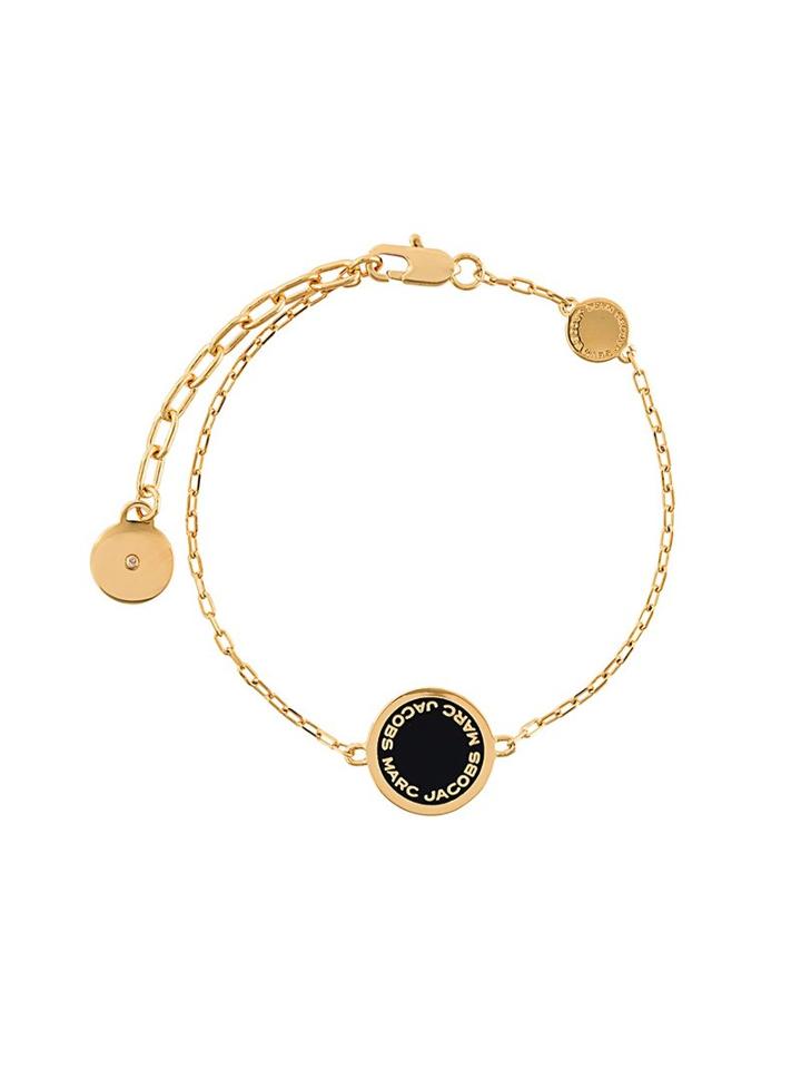 Marc Jacobs Logo Disk Bracelet, Women's, Black