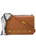 Love Moschino Logo Shoulder Bag - Brown
