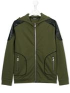 Balmain Kids Zipped Hoodie, Girl's, Size: 14 Yrs, Green