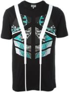 Les Hommes Urban Abstract Print T-shirt, Men's, Size: Xl, Black, Cotton