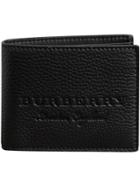 Burberry Textured Leather Bifold Wallet - Black