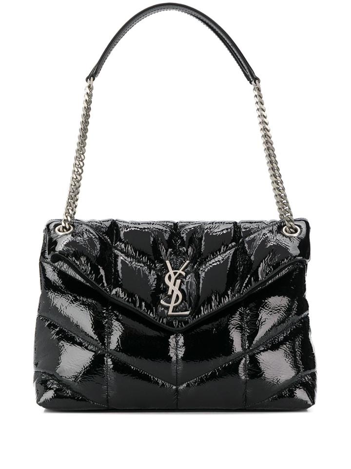 Saint Laurent Medium Loulou Puffer Shoulder Bag - Black