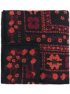 Alexander Mcqueen Wool-silk Blend Floral Jacquard Scarf, Women's, Black, Silk/wool