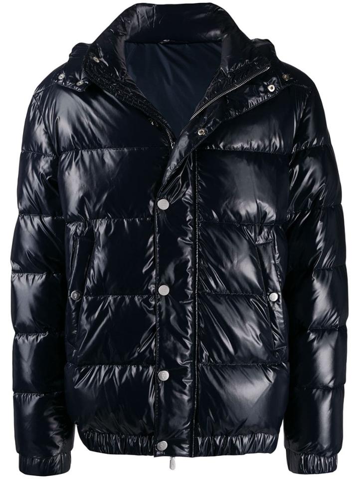 Eleventy Short Padded Jacket - Blue