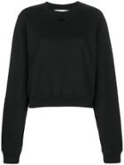 Off-white Cropped Logo Sweatshirt - Black