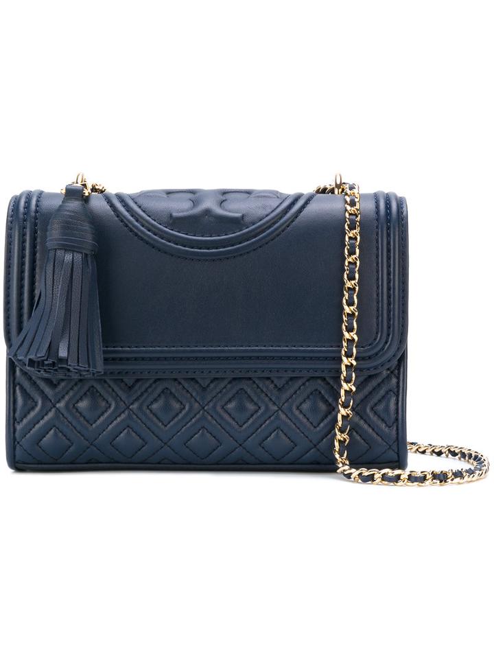 Tory Burch - Fleming Small Convertible Shoulder Bag - Women - Lamb Skin - One Size, Blue, Lamb Skin