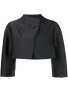 Paule Ka One-button Structured Jacket, Women's, Size: Small, Black, Polyester/silk
