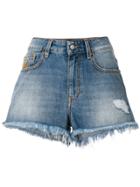 Vivienne Westwood Frayed Denim Shorts - Blue