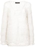 Voz Loose Knit Sweater - White