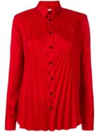 Maison Margiela Pleat Effect Shirt - Red