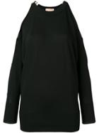Erika Cavallini Dolores Cut-out Shoulder Sweater - Black