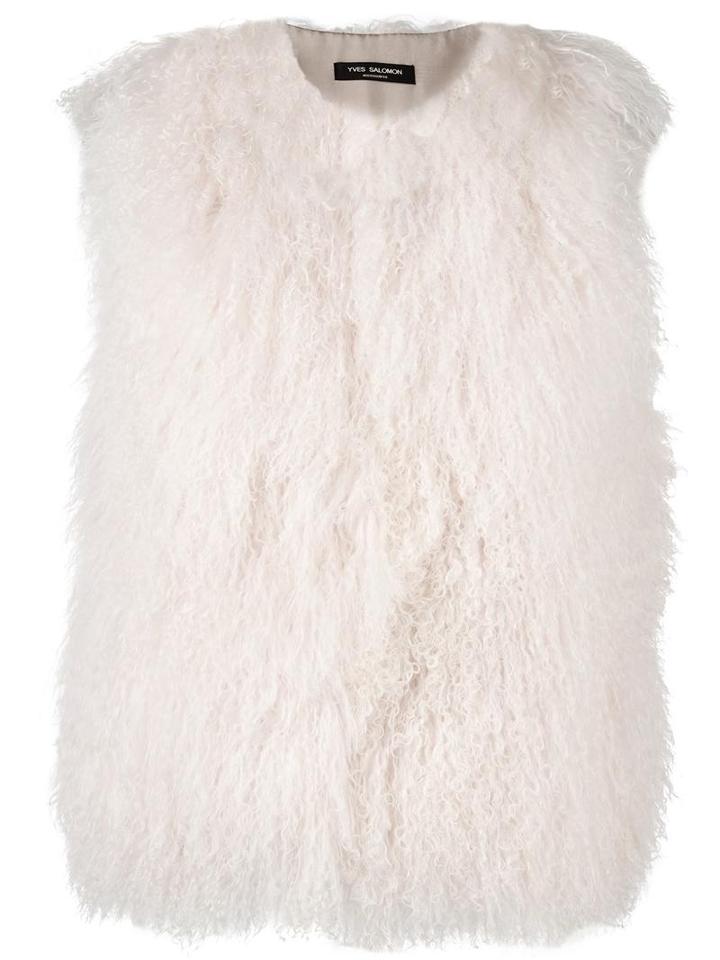 Yves Salomon Accessories Sleeveless Jacket, Women's, Size: 36, Pink/purple, Silk/polyester/lamb Fur