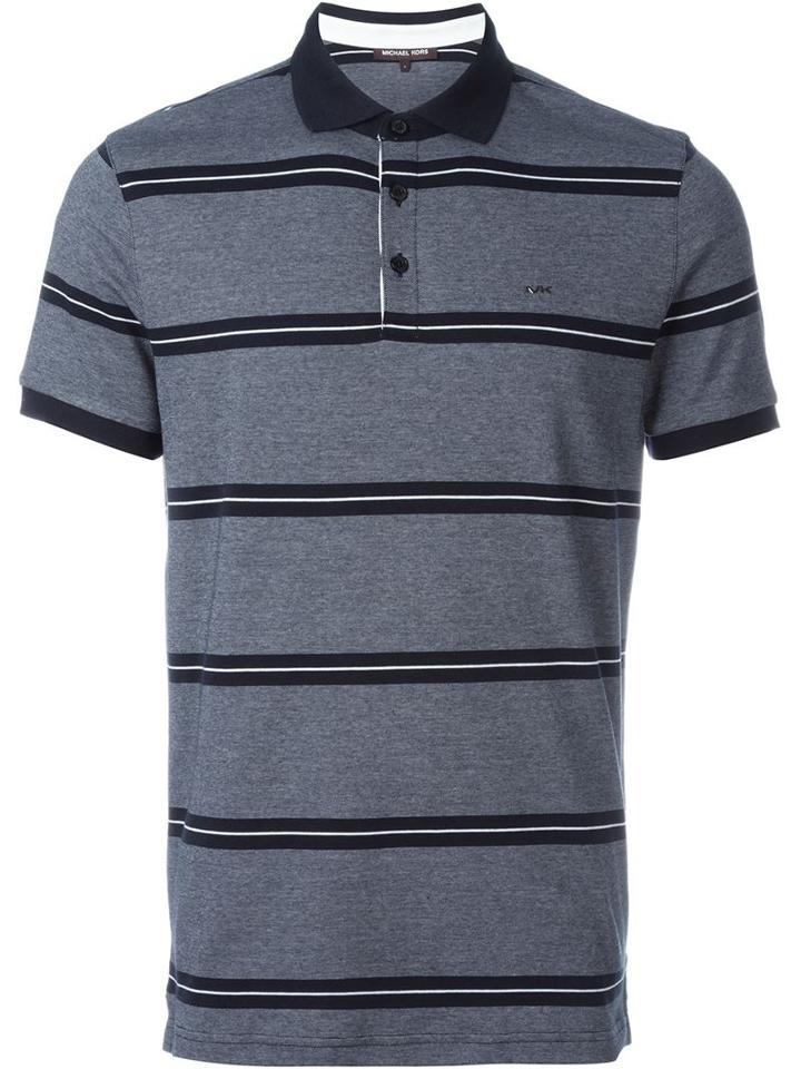 Michael Kors Triple Striped Polo Shirt, Men's, Size: Xl, Black, Cotton