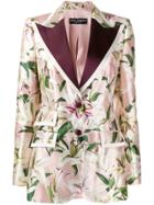 Dolce & Gabbana Lily Print Blazer - Pink