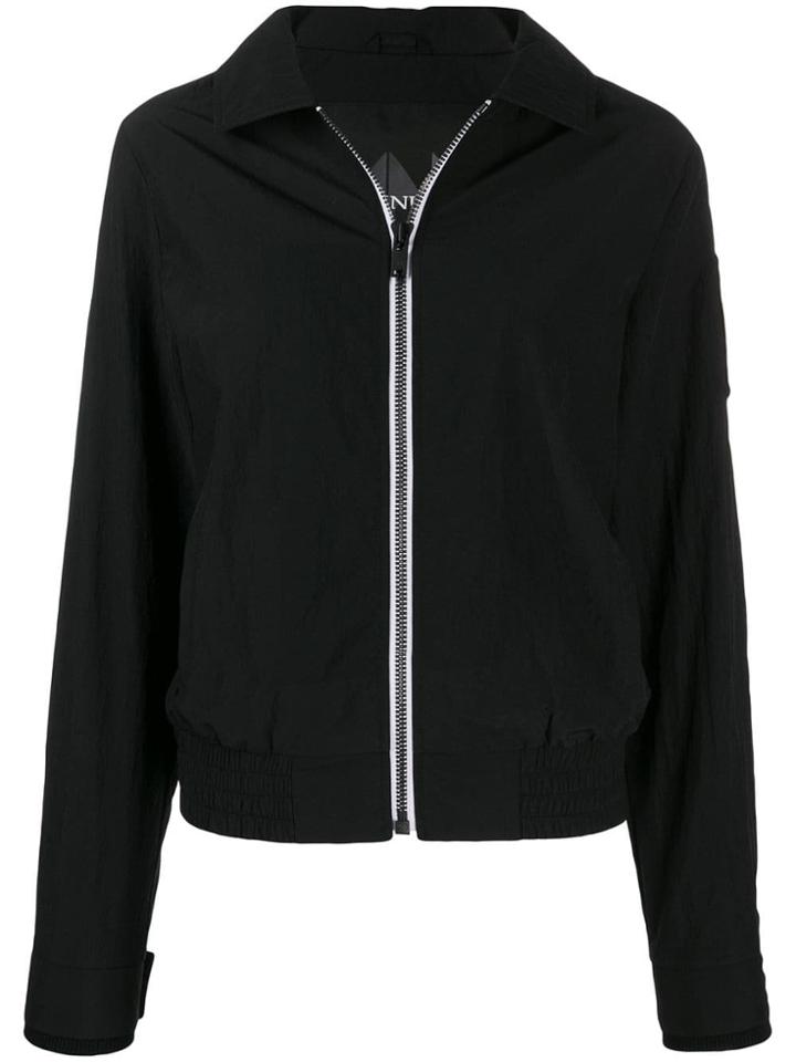 Moose Knuckles Contrasting Zip Bomber Jacket - Black