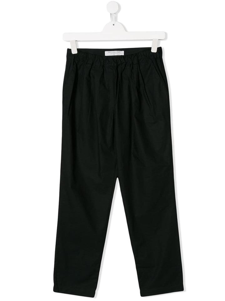 Philosophy Di Lorenzo Serafini Kids Slim-fit Track Trousers - Black