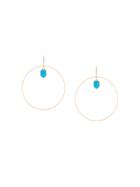 Joëlle Jewellery Lapis And Diamond Set Hoop Earrings - Metallic