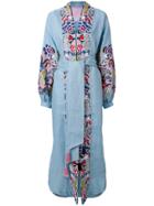 Yuliya Magdych Harvest Embroidered Wrap Dress - Blue