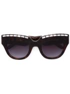 Vera Wang Embellished Cat Eye Sunglasses - Brown