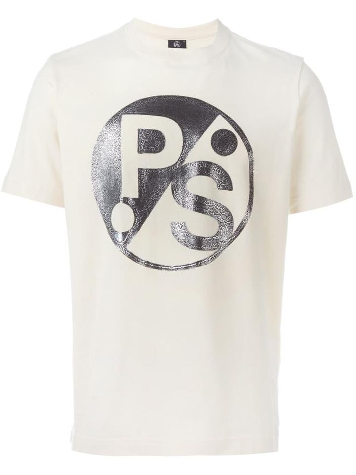Ps Paul Smith Faded Logo Print T-shirt
