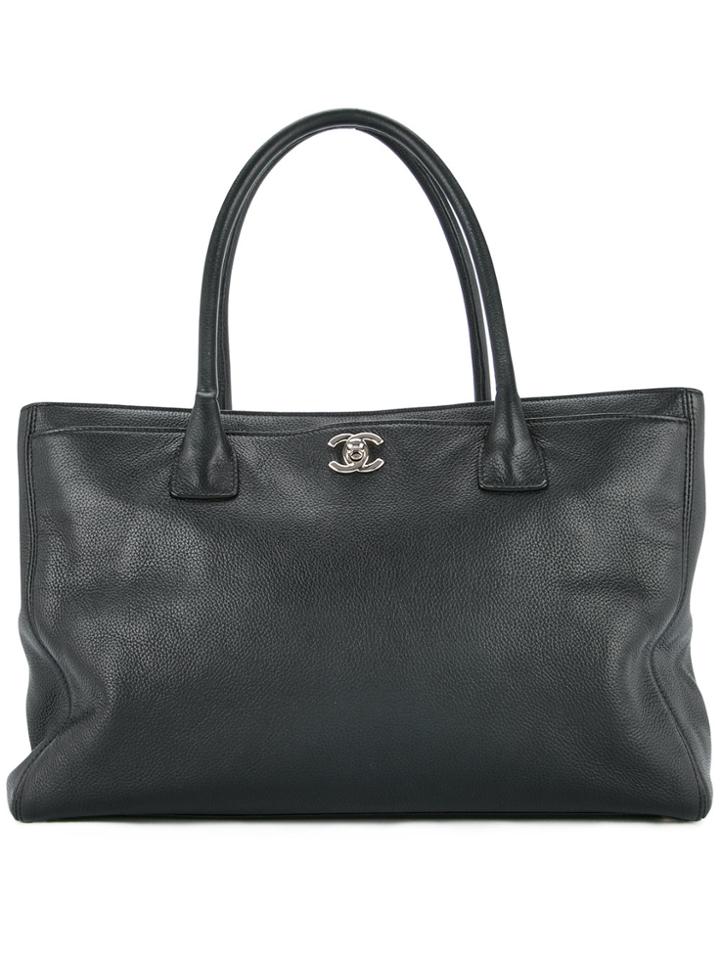 Chanel Vintage Cc Logos 2way Tote - Black