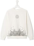 Roberto Cavalli Junior Logo Embellished Sweatshirt - White