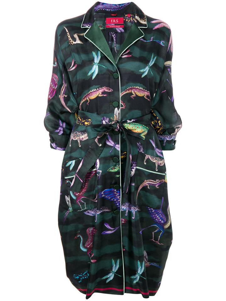 F.r.s For Restless Sleepers Tie-waist Animal Print Robe - Multicolour
