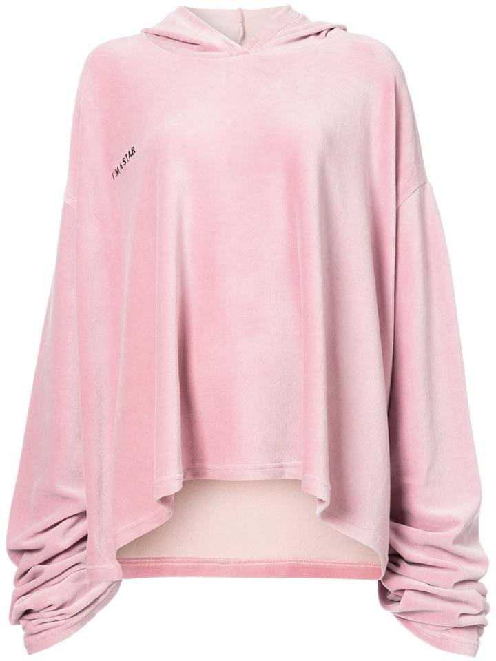 Barbara Bologna Oversized Star Hoodie - Pink & Purple