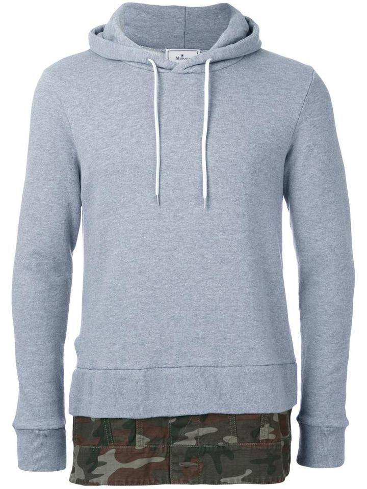 Miharayasuhiro Layered Detail Hoodie, Men's, Size: 52, Grey, Cotton