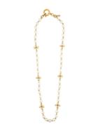Chanel Vintage Faux Pearl Filigree Necklace