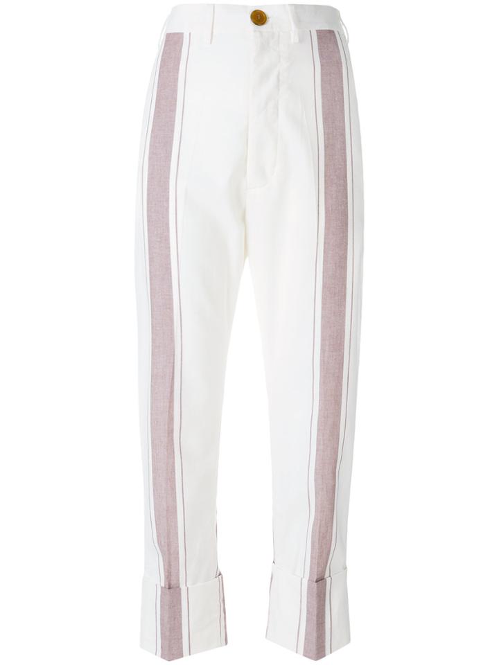 Vivienne Westwood Striped Trousers - White