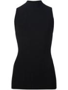 Proenza Schouler Lace-up Back Tank Top, Women's, Size: Small, Black, Viscose/polyester