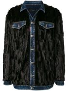 Dsquared2 Denim Fur Jacket - Blue